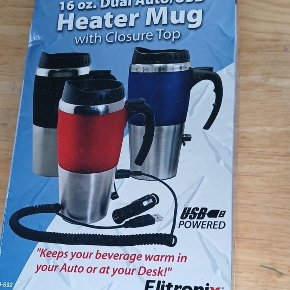 Eltronix 16 oz Dual Auto USB Heater Mug